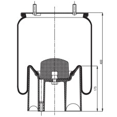 Air Spring Assembly - Suit Meritor CS9 / Trailer